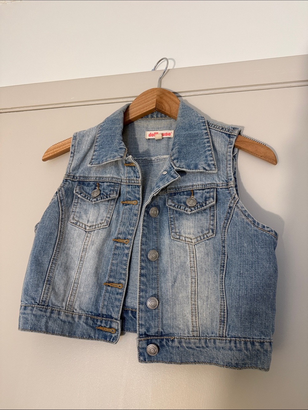 Dollhouse Light Blue Denim Vest